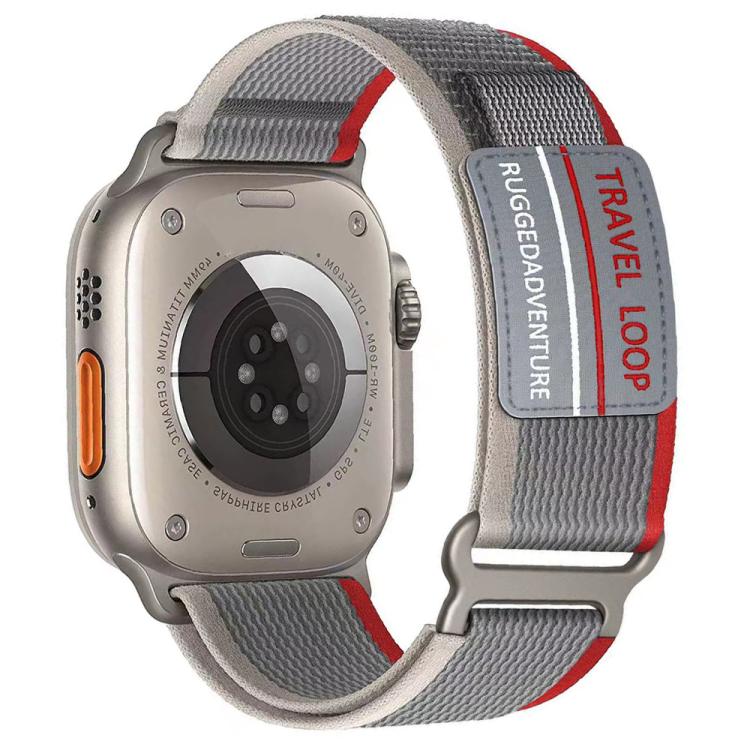 xDfind Double Section Metal Buckle Loop Nylon Braided Watch Band, For Apple Watch 46mm / 49mm / 45mm / 44mm, For Apple Watch 42mm / 41mm / 40mm / 38mm