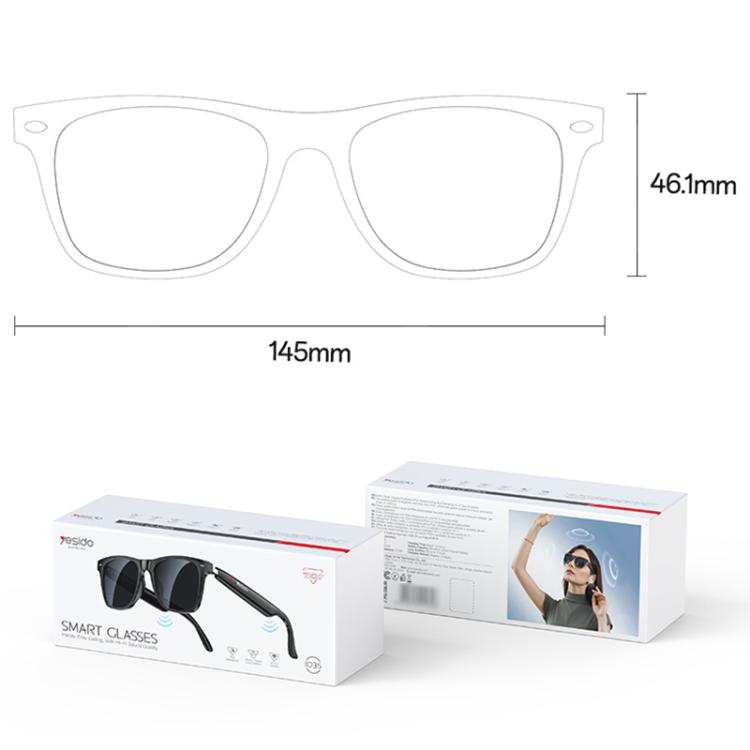 Yesido IO35 Smart Music Glasses IP54 Waterproof Support BT Call, IO35