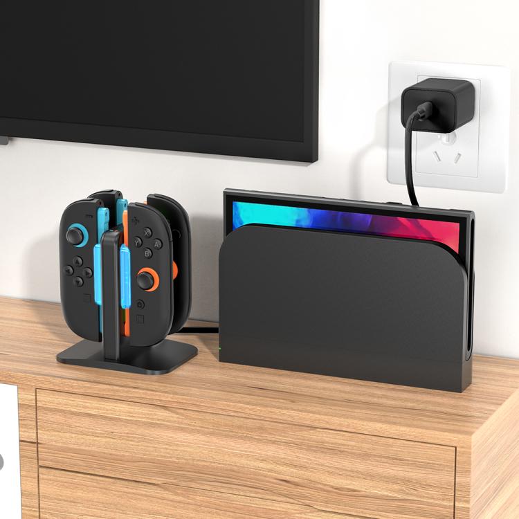 OIVO IV-SW342 4 in 1 Game Controller Magnetic Charging Stand, For Nintendo Switch 2