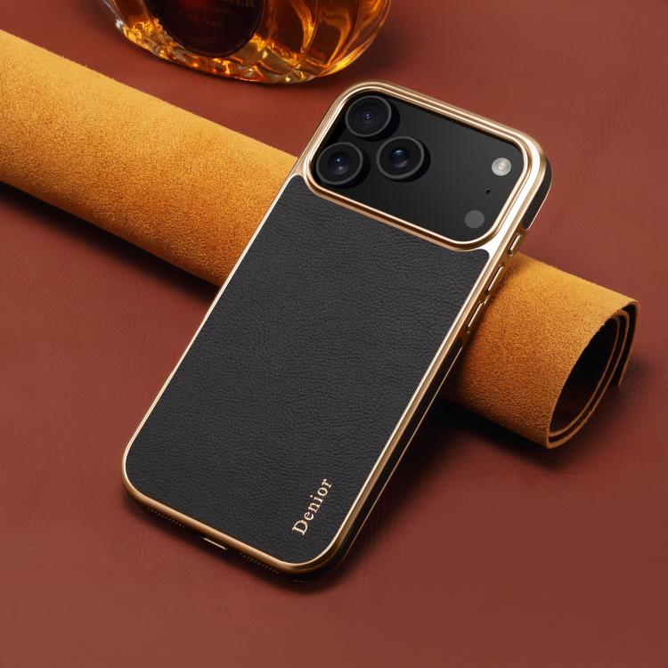 Denior Cowhide Leather Plating Phone Case