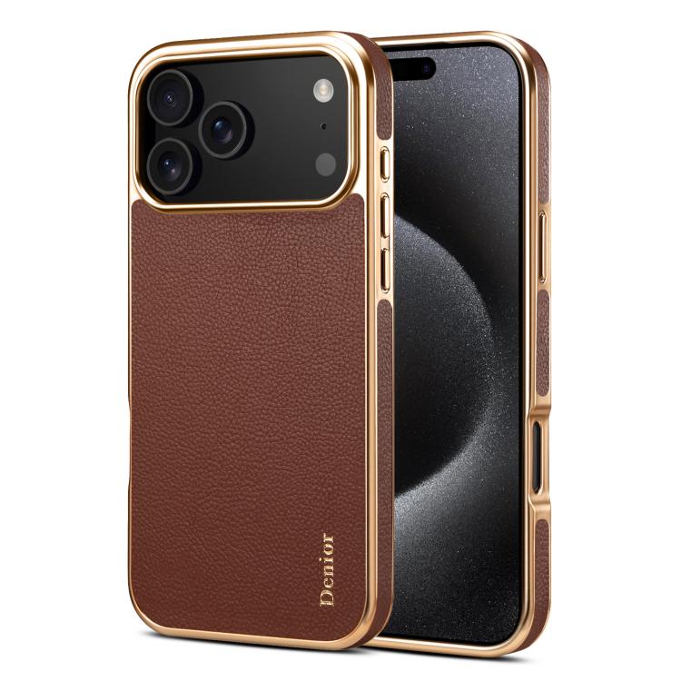 Denior Cowhide Leather Plating Phone Case