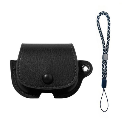 Backpack Style PU Leather Earphone Protective Case with Lanyard