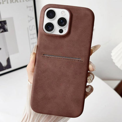 Skin Feel Sheepskin Card Slot Phone Case