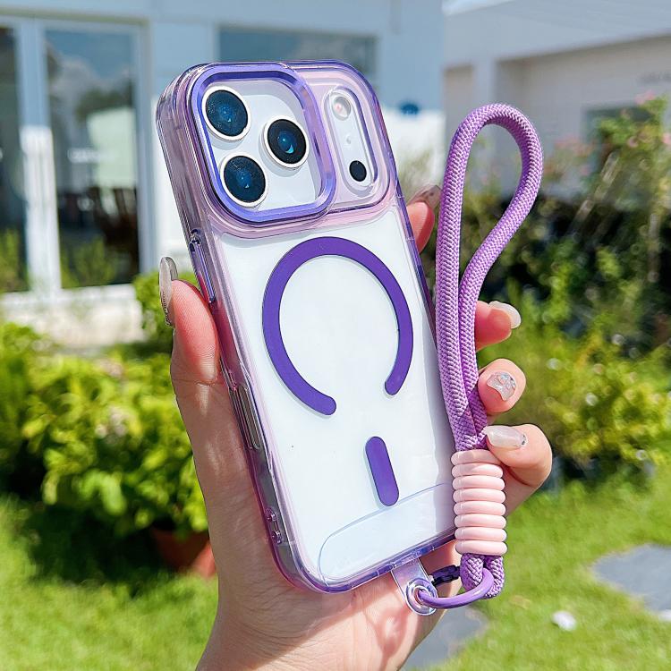 MagSafe Magnetic Clear Phone Case with Wrist Strap