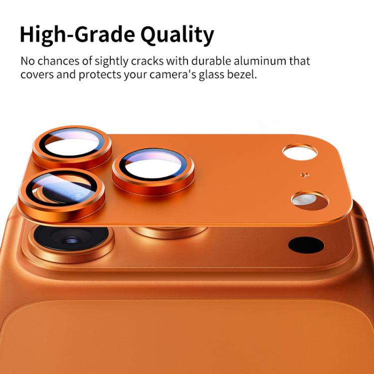 XDcase Armor Full-Coverage Frosted Metal Lens Ring Film, For iPhone 17 Pro Max, For iPhone 17 Pro