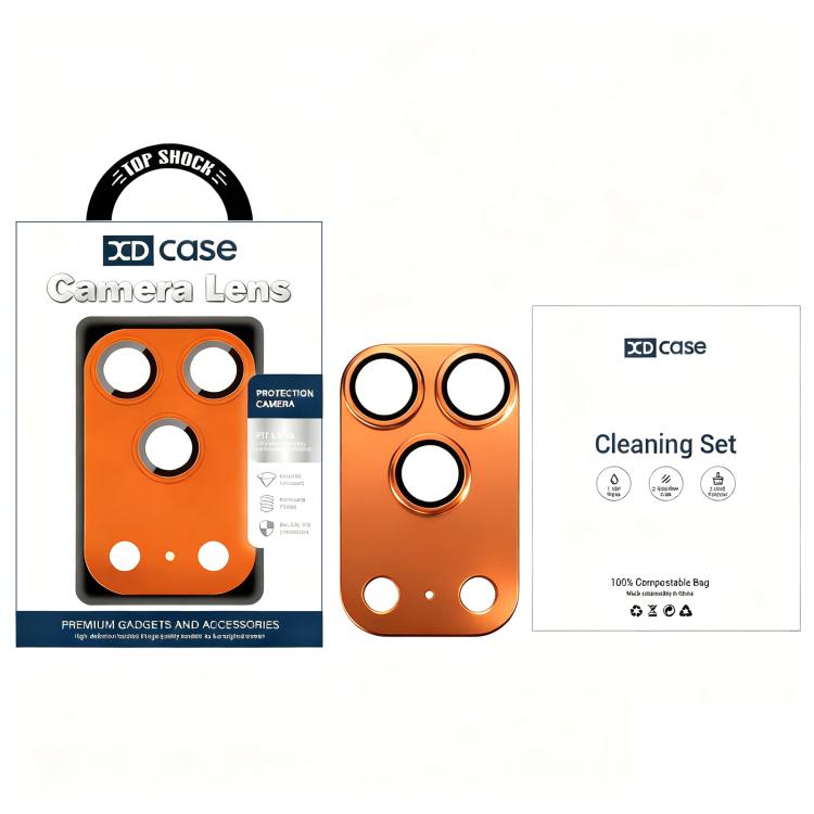 XDcase Armor Full-Coverage Frosted Metal Lens Ring Film, For iPhone 17 Pro Max, For iPhone 17 Pro