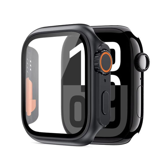 xDfind Change to Ultra 49mm Tempered Glass Film Integrated PC Watch Cover, For Apple Watch Series 6 / 5 / 4 / SE 44mm, For Apple Watch Series 6 / 5 / 4 / SE 40mm, For Apple Watch Series 9 / 8 / 7 45mm, For Apple Watch Series 9 / 8 / 7 41mm