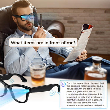 M02 8MP Camera AI Smart Glasses with Photochromic Lenses