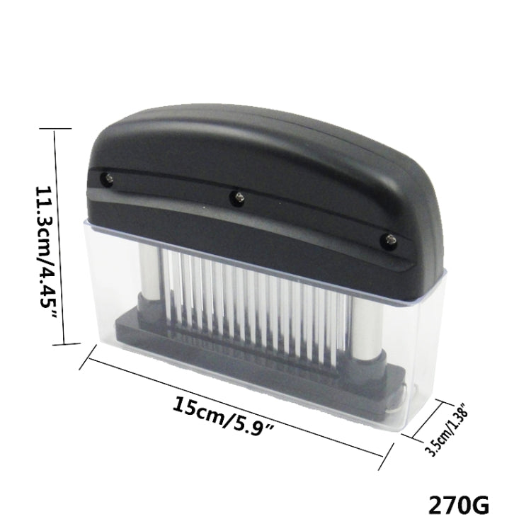 48-Pin Ultra Shrill Needle Stainless Steel Blades Meat Tenderizer for Chicken, Steak, Beef, Pork, Fish, 15x11.3x3.5cm