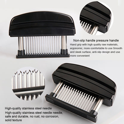 48-Pin Ultra Shrill Needle Stainless Steel Blades Meat Tenderizer for Chicken, Steak, Beef, Pork, Fish, 15x11.3x3.5cm