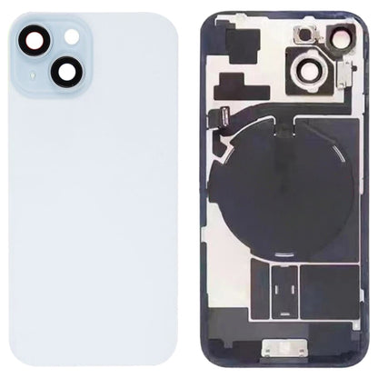 For iPhone 15 Glass Battery Back Cover with Flash Bracket + Wireless Charging Module, For iPhone 15