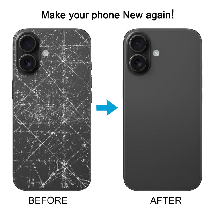 For iPhone 16 Battery Back Cover with Camera Lens Cover