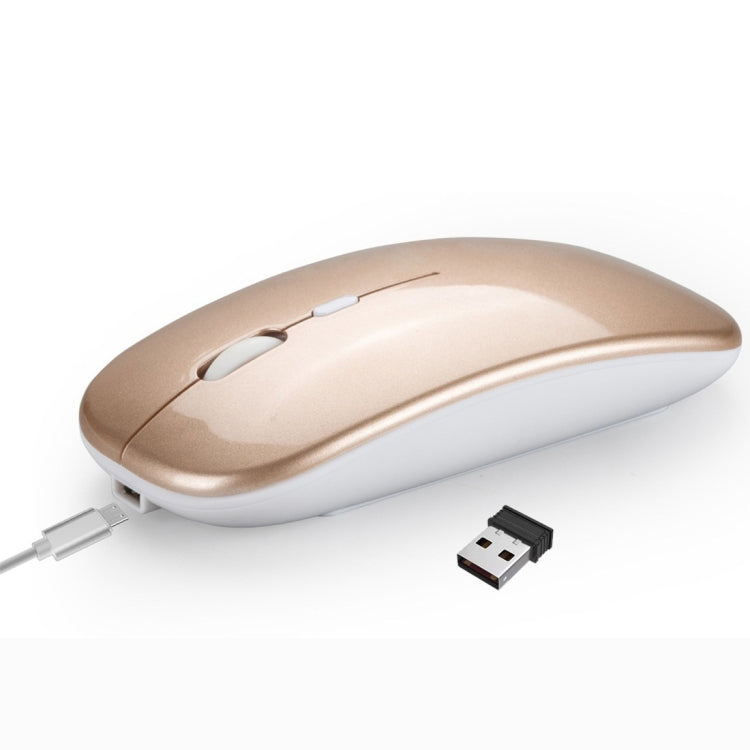 HXSJ M90 2.4GHz Ultrathin Mute Rechargeable Dual Mode Wireless Bluetooth Notebook PC Mouse