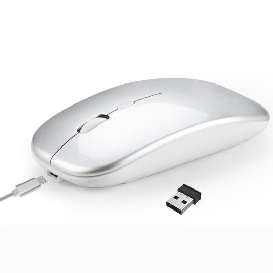 HXSJ M90 2.4GHz Ultrathin Mute Rechargeable Dual Mode Wireless Bluetooth Notebook PC Mouse