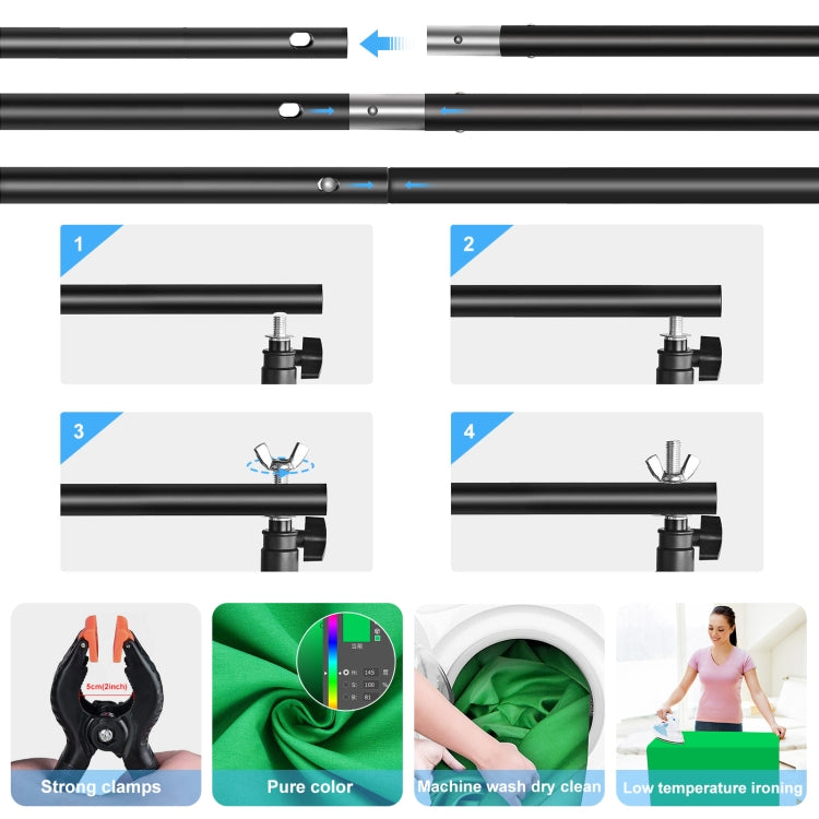 PULUZ LED Light Studio Softbox Photography Kit with Background & Reflective & Tripod Mount & Sandbags, Photography Light  Kit, US Plug, Photography Light  Kit, EU Plug