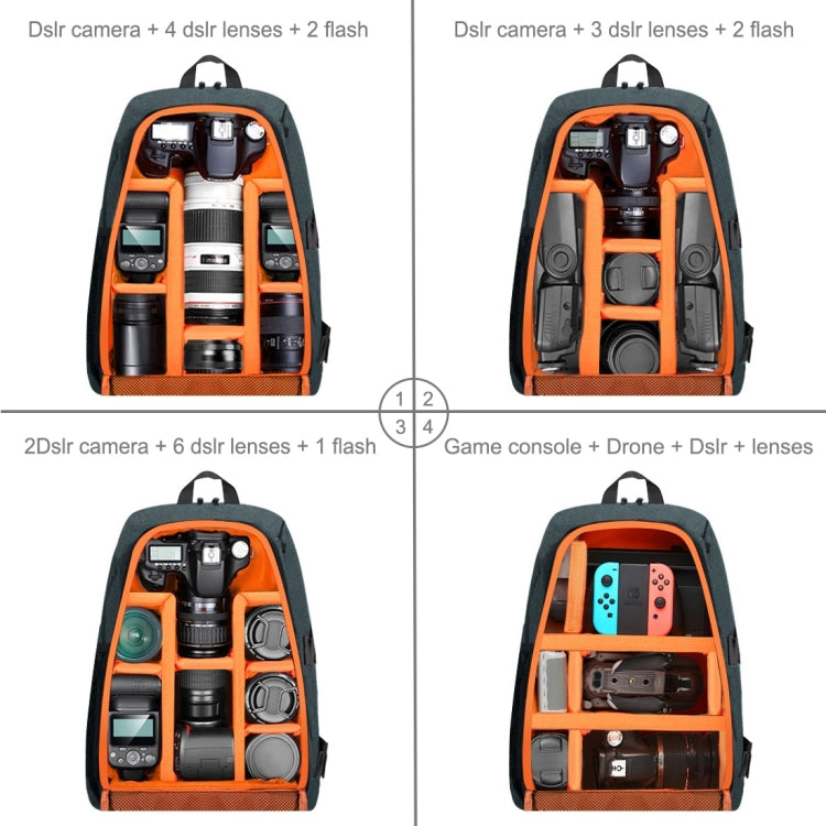PULUZ Outdoor Portable Waterproof Scratch-proof Dual Shoulders Backpack Handheld PTZ Stabilizer Camera Bag with Rain Cover for Digital Camera, DJI Ronin-SC / Ronin-S