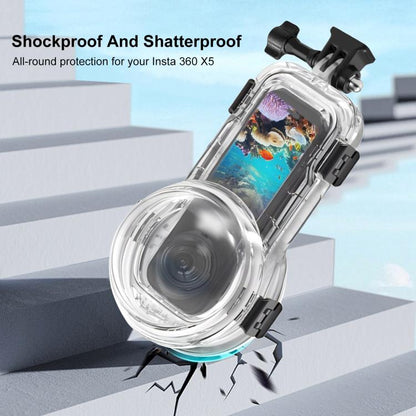 For Insta360 X5 PULUZ 60m Waterproof Sealed Diving Case