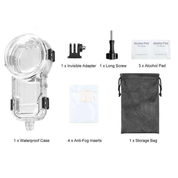 For Insta360 X5 PULUZ 60m Waterproof Sealed Diving Case
