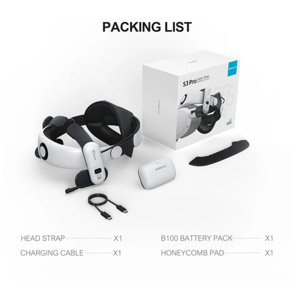 BOBOVR S3 Pro For Meta Quest 3 VR Head Strap with 10000mAh Battery, S3 Pro