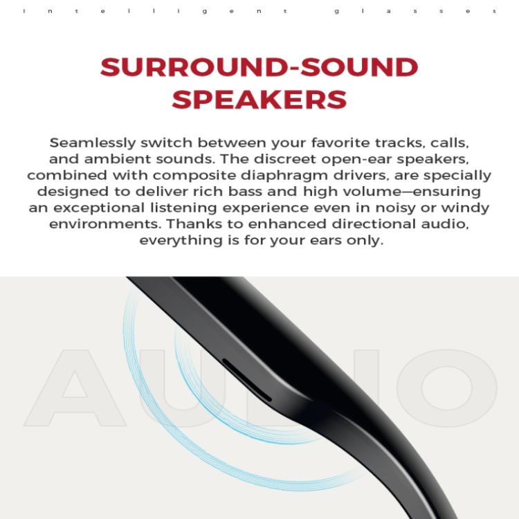 M01 Smart Glasses, with HD Camera, Support Bluetooth Call, AI Intelligent Translation