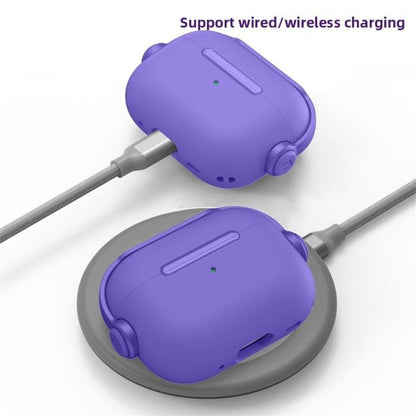 Lock TPU Hybrid PC Earphone Protective Cover with Ring Rope, For AirPods Pro 3