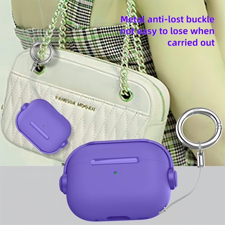 Lock TPU Hybrid PC Earphone Protective Cover with Ring Rope, For AirPods Pro 3