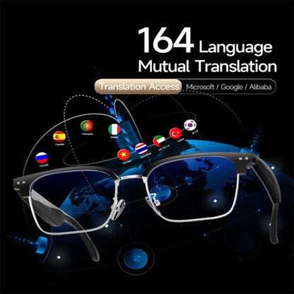 W100D Smart Glasses, Support AI Intelligent Translation / AI Conversation / BT Calling