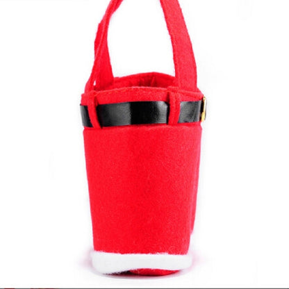 Santa Claus Suspenders Pants Candy Bottle Gift Bag Decoration
