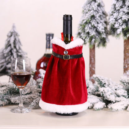 Christmas Red Wine Bottle Cover Wine Bottle Decoration Creative Wine Bag, Skirt, Dress