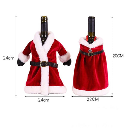 Christmas Red Wine Bottle Cover Wine Bottle Decoration Creative Wine Bag, Skirt, Dress