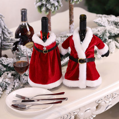 Christmas Red Wine Bottle Cover Wine Bottle Decoration Creative Wine Bag, Skirt, Dress