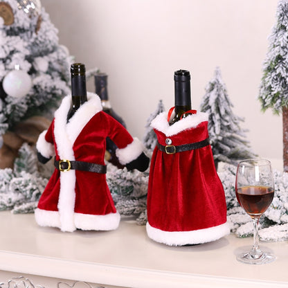 Christmas Red Wine Bottle Cover Wine Bottle Decoration Creative Wine Bag, Skirt, Dress