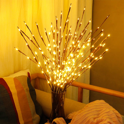 LED Willow Branch Lamp Floral Lights Holiday Home Christmas Party Garden Decoration Battery Operated Christmas Birthday Gifts