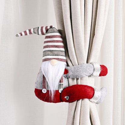 Christmas Decorations Striped Hat Forest Old Man Side Hug Curtain Door Curtain Buckle