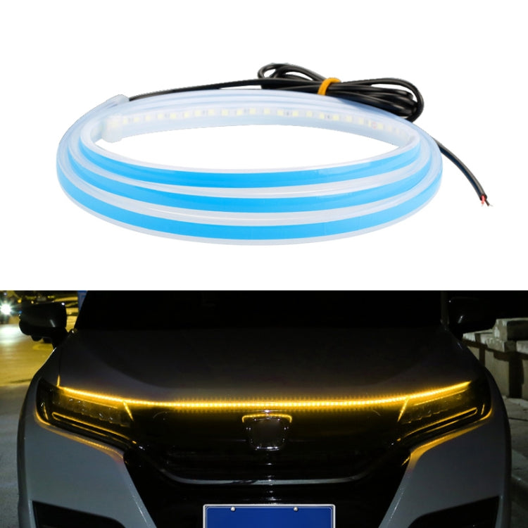 Car LED Streamer Decorative Hood Atmosphere Lights, Style:, Monochrome White Light, Monochrome Yellow Light, Monochrome Ice Blue Light, Monochrome Blue Light, Monochrome Red Light, Monochrome Pink Purple Light, Monochrome Green Light                   ...