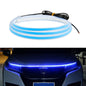 Car LED Streamer Decorative Hood Atmosphere Lights, Style:, Monochrome White Light, Monochrome Yellow Light, Monochrome Ice Blue Light, Monochrome Blue Light, Monochrome Red Light, Monochrome Pink Purple Light, Monochrome Green Light, APP Colorful Ligh...