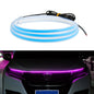 Car LED Streamer Decorative Hood Atmosphere Lights, Style:, Monochrome White Light, Monochrome Yellow Light, Monochrome Ice Blue Light, Monochrome Blue Light, Monochrome Red Light, Monochrome Pink Purple Light, Monochrome Green Light, APP Colorful Ligh...