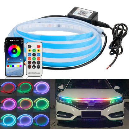 Car LED Streamer Decorative Hood Atmosphere Lights, Style:, Monochrome White Light, Monochrome Yellow Light, Monochrome Ice Blue Light, Monochrome Blue Light, Monochrome Red Light, Monochrome Pink Purple Light, Monochrome Green Light                   ...