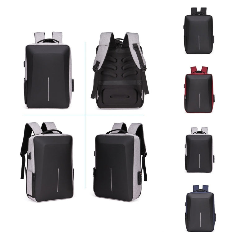 Men Business Shoulder USB External Interface Computer Bag, Color: 8001 Black, 8001 Black, 8001 Gray, 8001 Blue, 8001 Red, 8003 Black, 8003 Gray, 8001-J Black, 8001-J Gray, 8001-J Blue, 8001-J Red