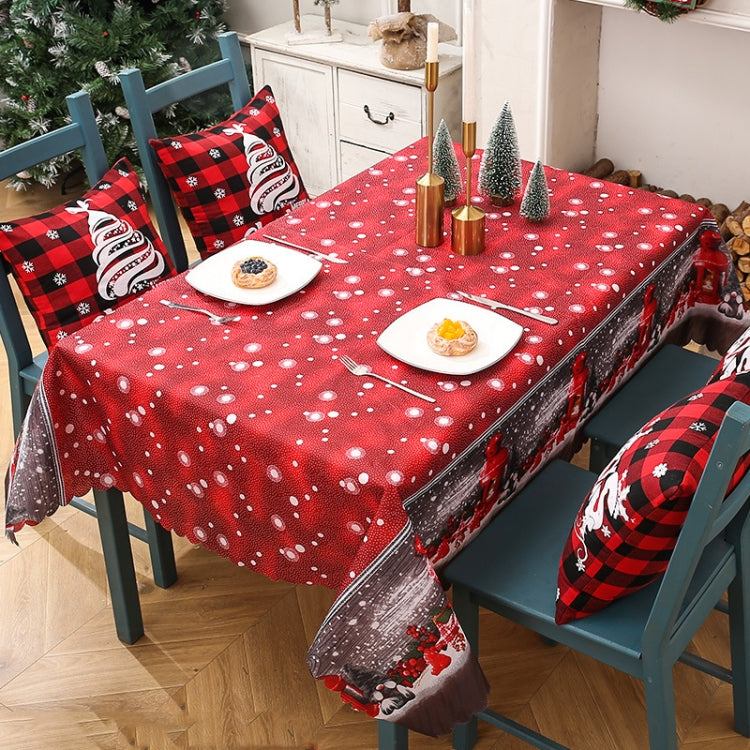 Christmas Printed Tablecloths Table Runners Christmas Tabletop Decorations 150 X 180cm
