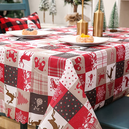 Christmas Printed Tablecloths Table Runners Christmas Tabletop Decorations 150 X 180cm