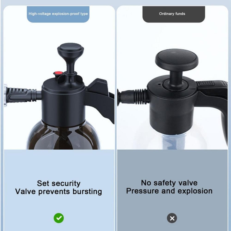 2L Foam Sprayer Pressure Spray Bottle for Car Washing Plants Watering Fertilizing, 9321F Transparent Black