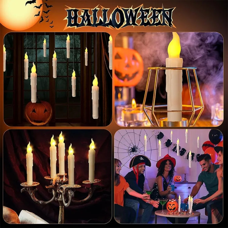 12pcs /Set LED Floating Candles Lights With Remote Control Christmas Halloween Decoration