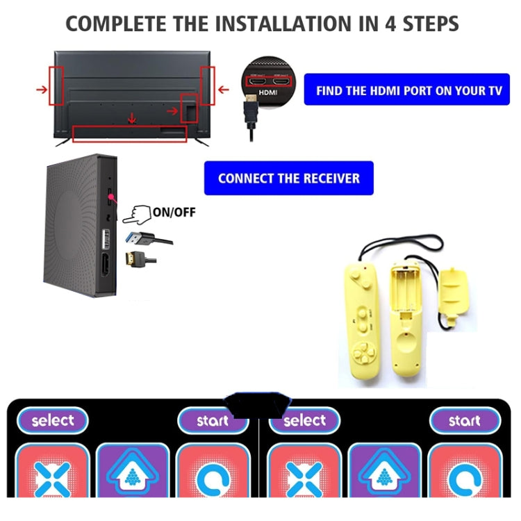 HD-MI Output Electronic Double Dance Game Mat for Kids, 039
