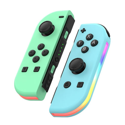 JOY-02 Gaming Left And Right Handle With RGB Lights Body Feel Bluetooth Gamepad For Switch / Switch OLED / Switch Pro / Switch Lite / Switch Joycon, Blue Red, Green Blue, White