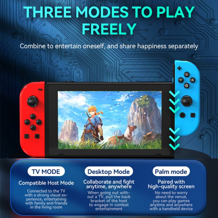 JOY-02 Gaming Left And Right Handle With RGB Lights Body Feel Bluetooth Gamepad For Switch / Switch OLED / Switch Pro / Switch Lite / Switch Joycon, Blue Red, Green Blue, White