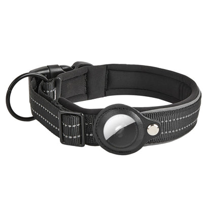 For AirTag Tracker Dog Collar Neoprene Lining Reflective Pet Collar, S, M, L, XL