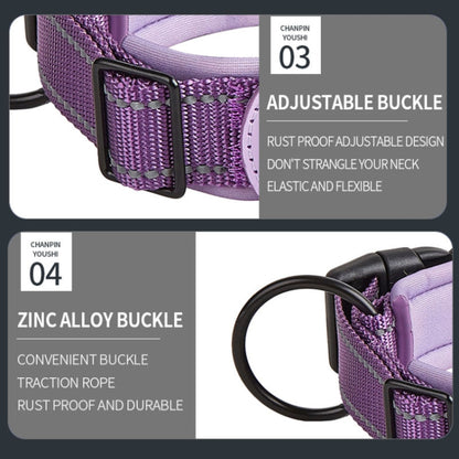 For AirTag Tracker Dog Collar Neoprene Lining Reflective Pet Collar, S, M, L, XL