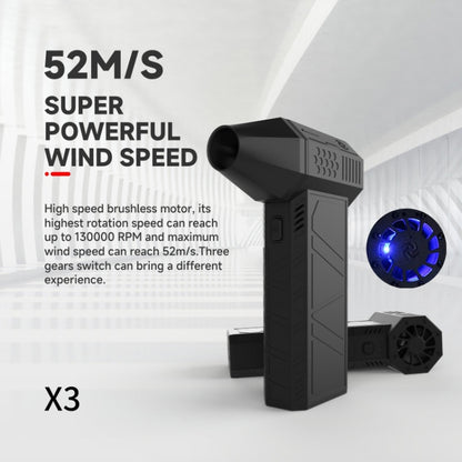 130000R PM52+M/S Brushless Motor Industrial Dust Blowing Turbo Fan, 130000RPM 52+M/S