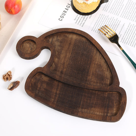 Wooden Fruit Dinner Plate For Christmas Table Decoration